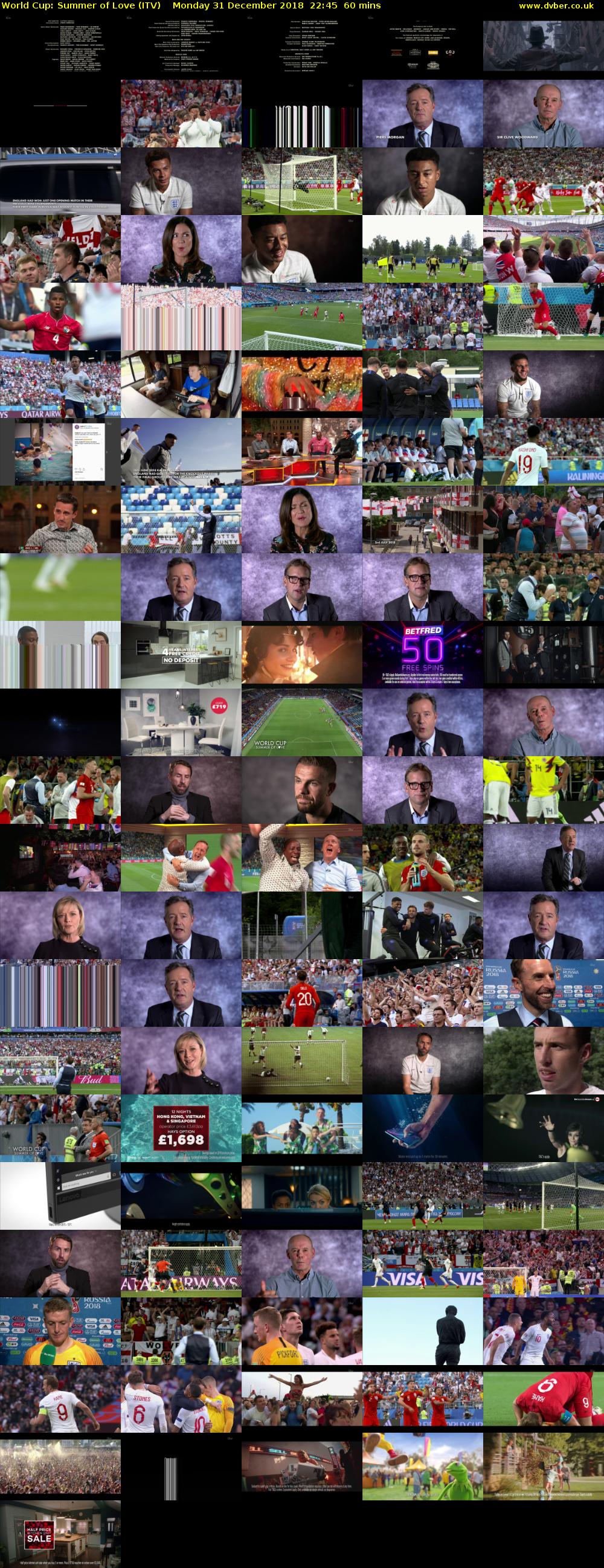 World Cup: Summer of Love (ITV) Monday 31 December 2018 22:45 - 23:45