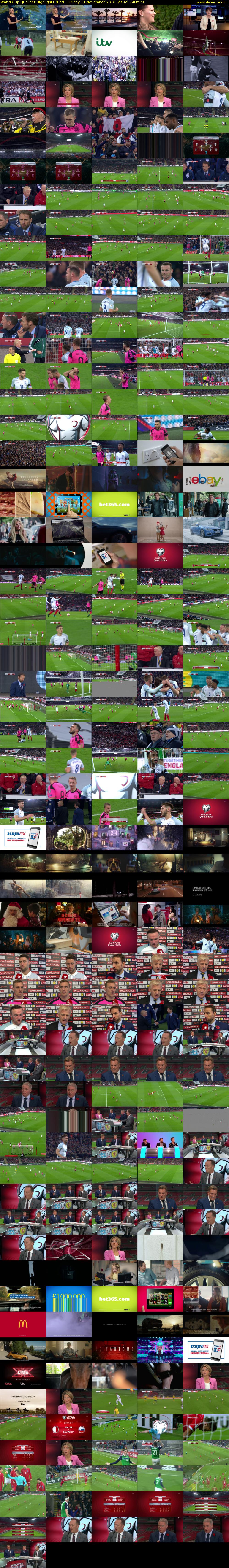 World Cup Qualifier Highlights (ITV) Friday 11 November 2016 22:45 - 23:45