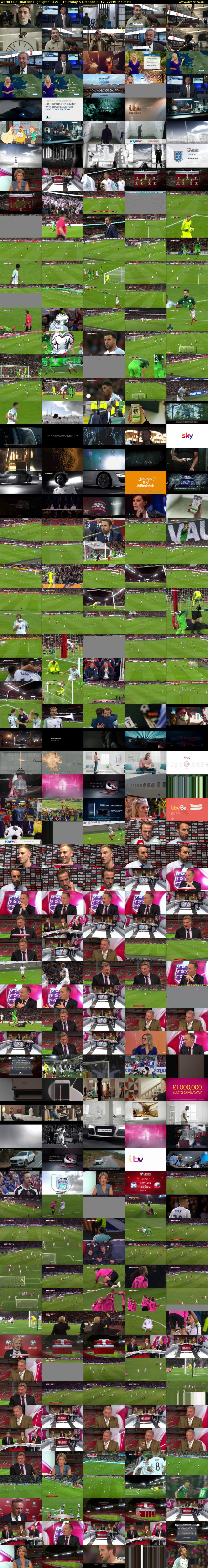 World Cup Qualifier Highlights (ITV) Thursday 5 October 2017 22:45 - 23:50