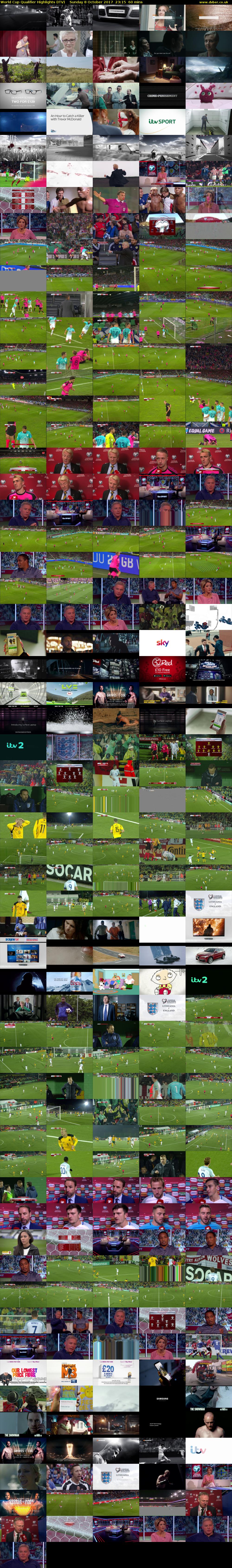 World Cup Qualifier Highlights (ITV) Sunday 8 October 2017 23:15 - 00:15