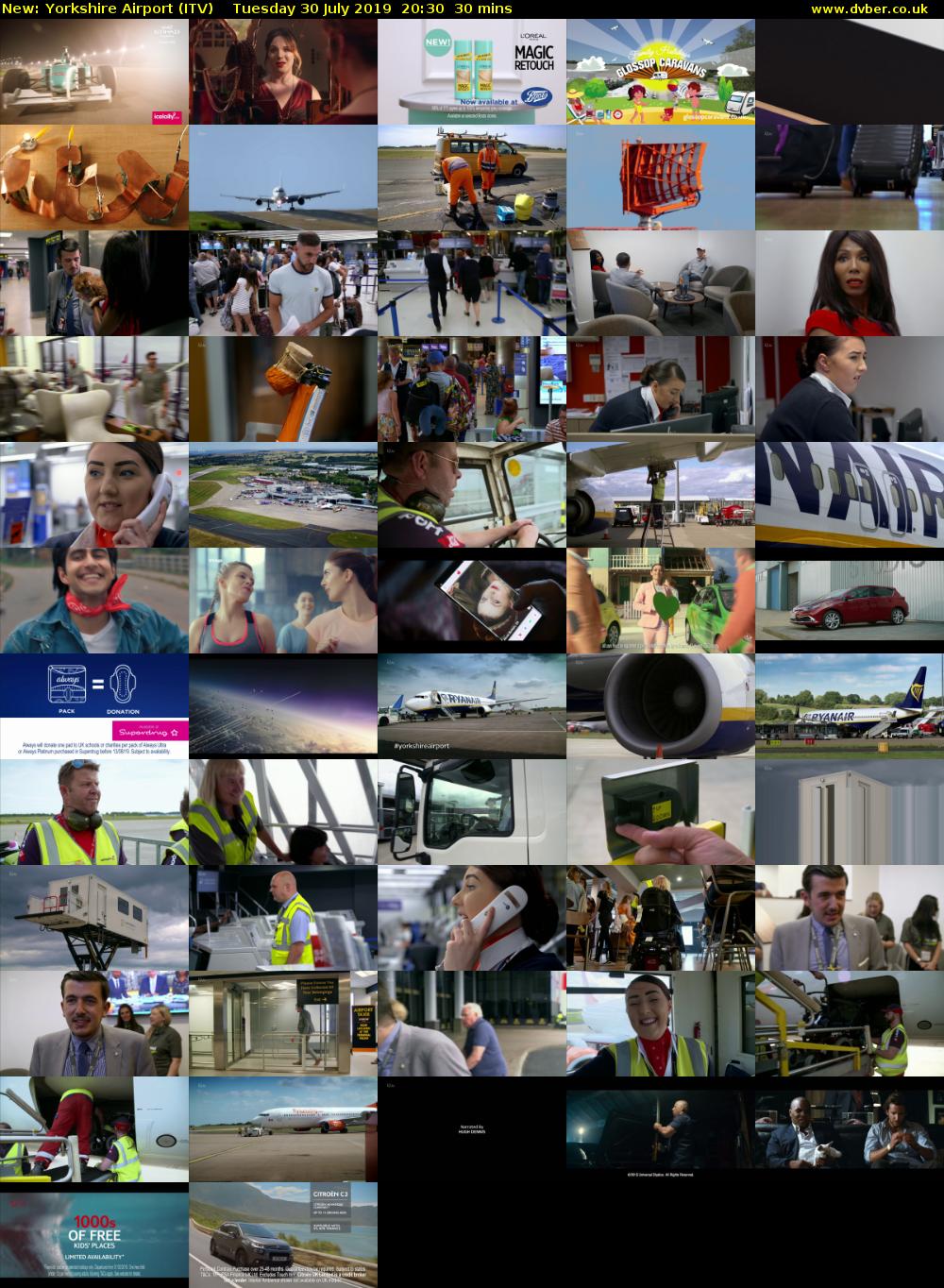Yorkshire Airport (ITV) Tuesday 30 July 2019 20:30 - 21:00