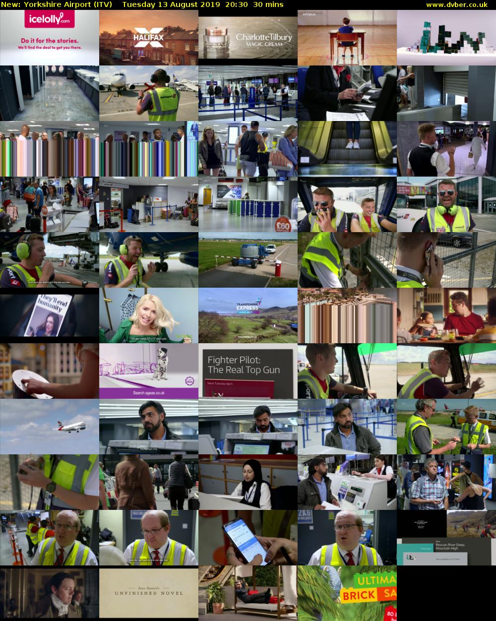 Yorkshire Airport (ITV) Tuesday 13 August 2019 20:30 - 21:00