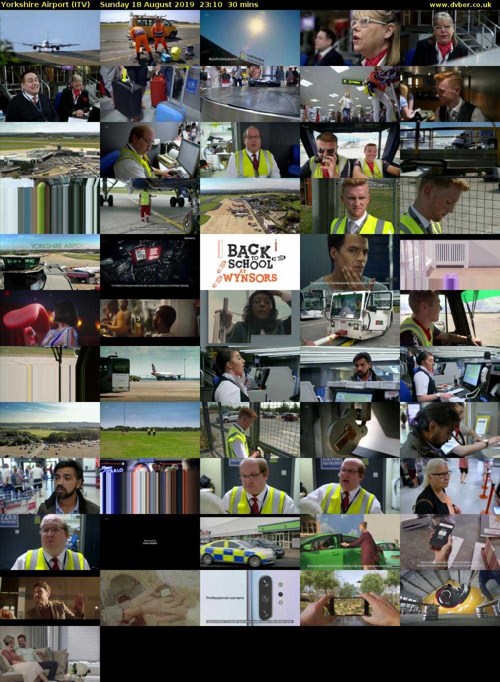 Yorkshire Airport (ITV) Sunday 18 August 2019 23:10 - 23:40