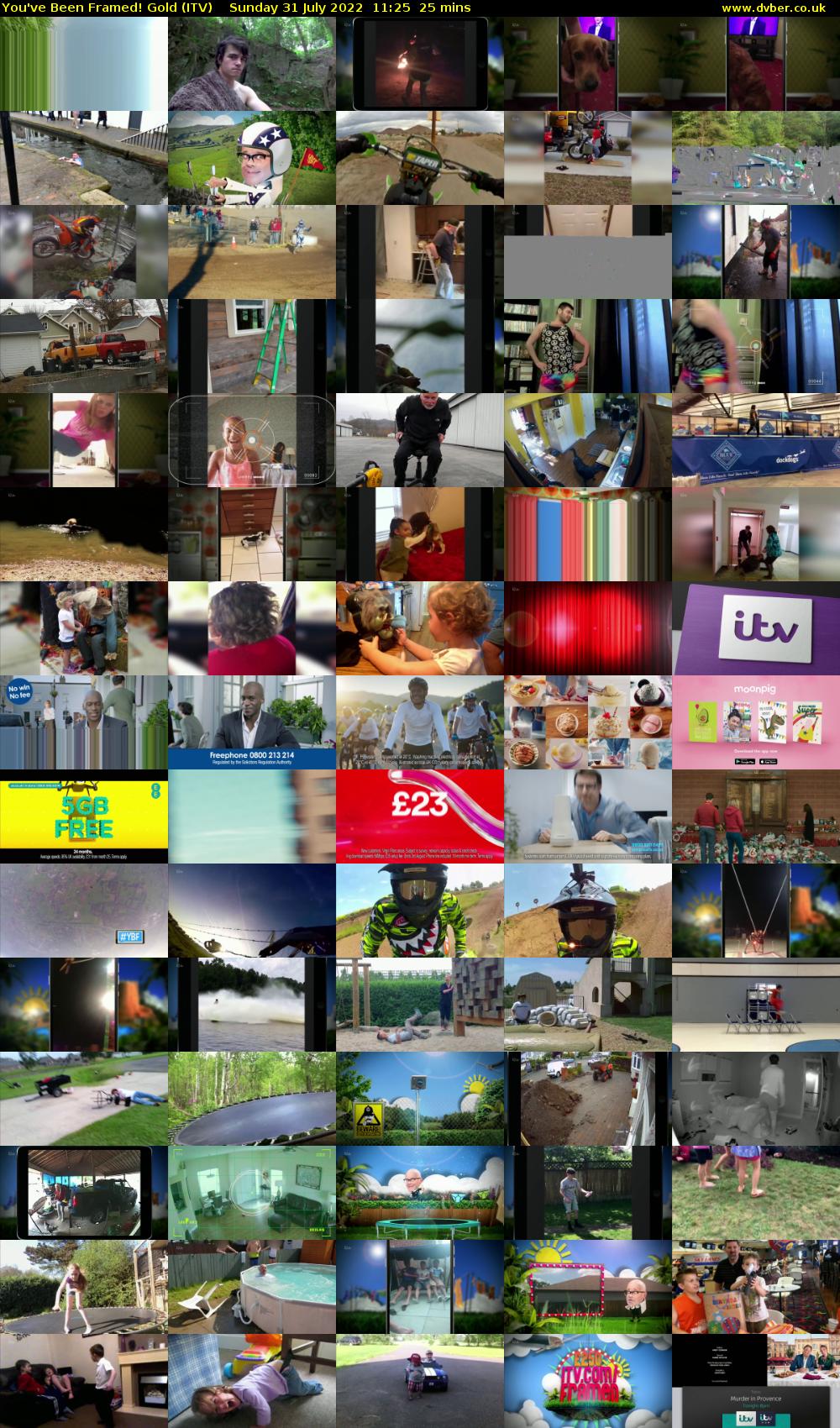 You've Been Framed! Gold (ITV) Sunday 31 July 2022 11:25 - 11:50