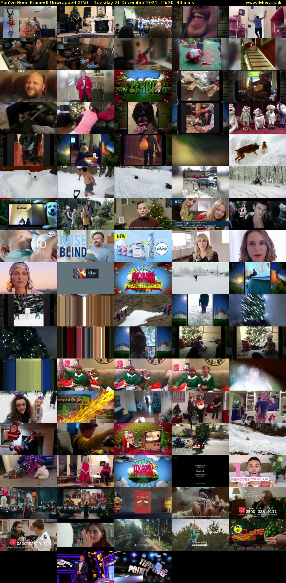 You've Been Framed! Unwrapped (ITV) Tuesday 21 December 2021 15:30 - 16:00