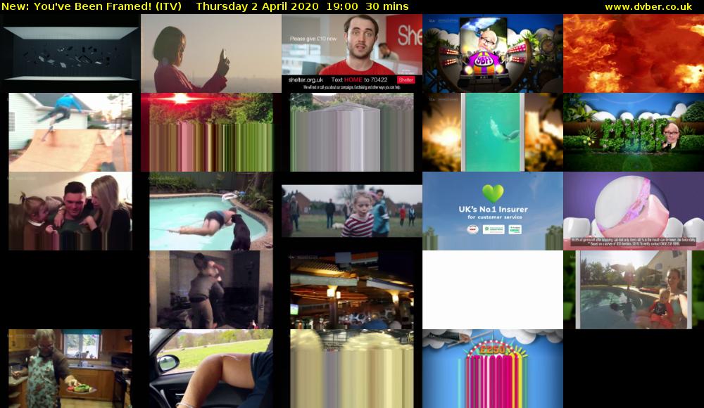You've Been Framed! (ITV) Thursday 2 April 2020 19:00 - 19:30