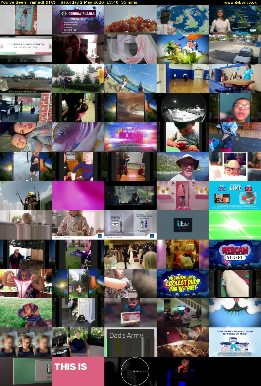 You've Been Framed! (ITV) Saturday 2 May 2020 13:40 - 14:15