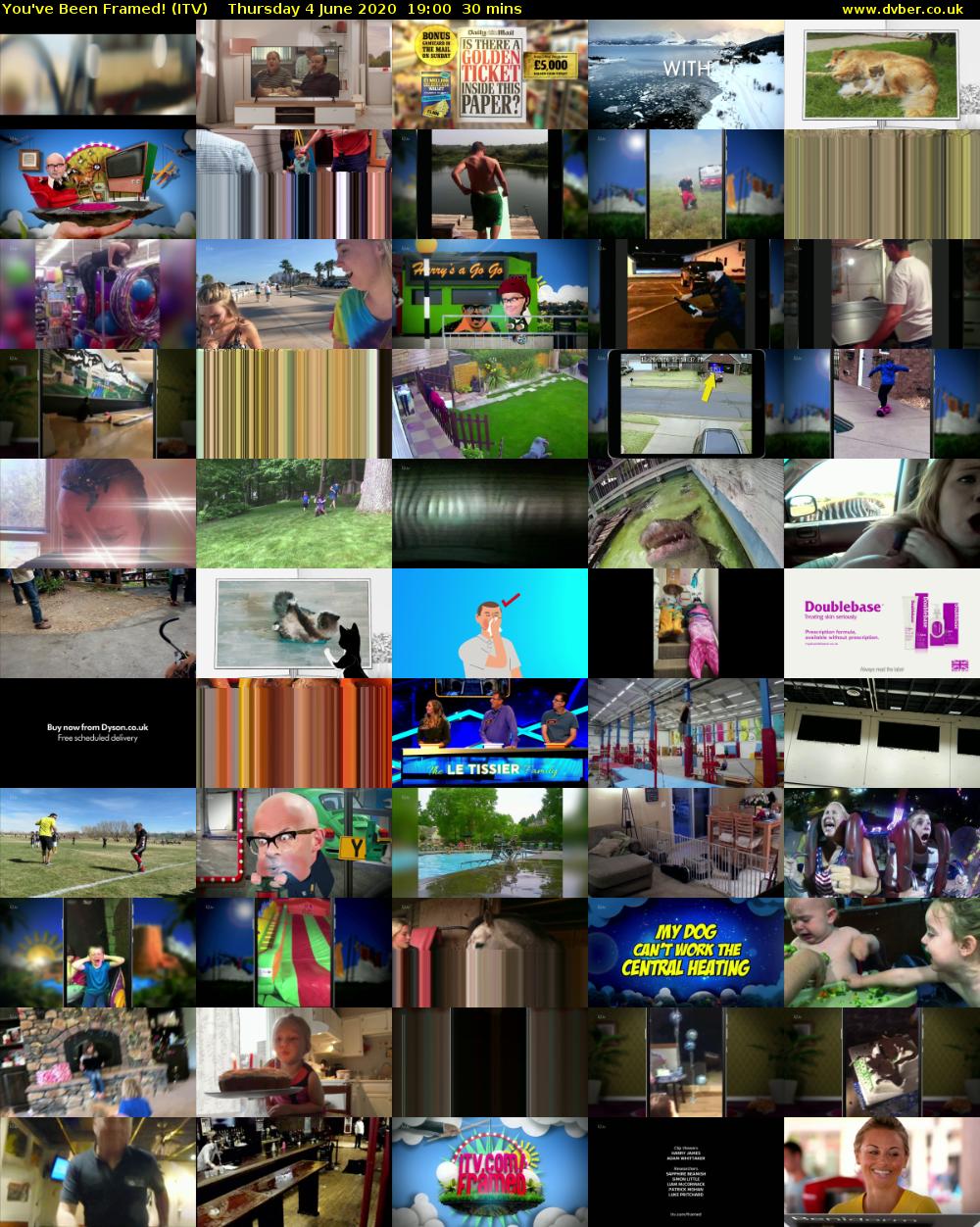 You've Been Framed! (ITV) Thursday 4 June 2020 19:00 - 19:30