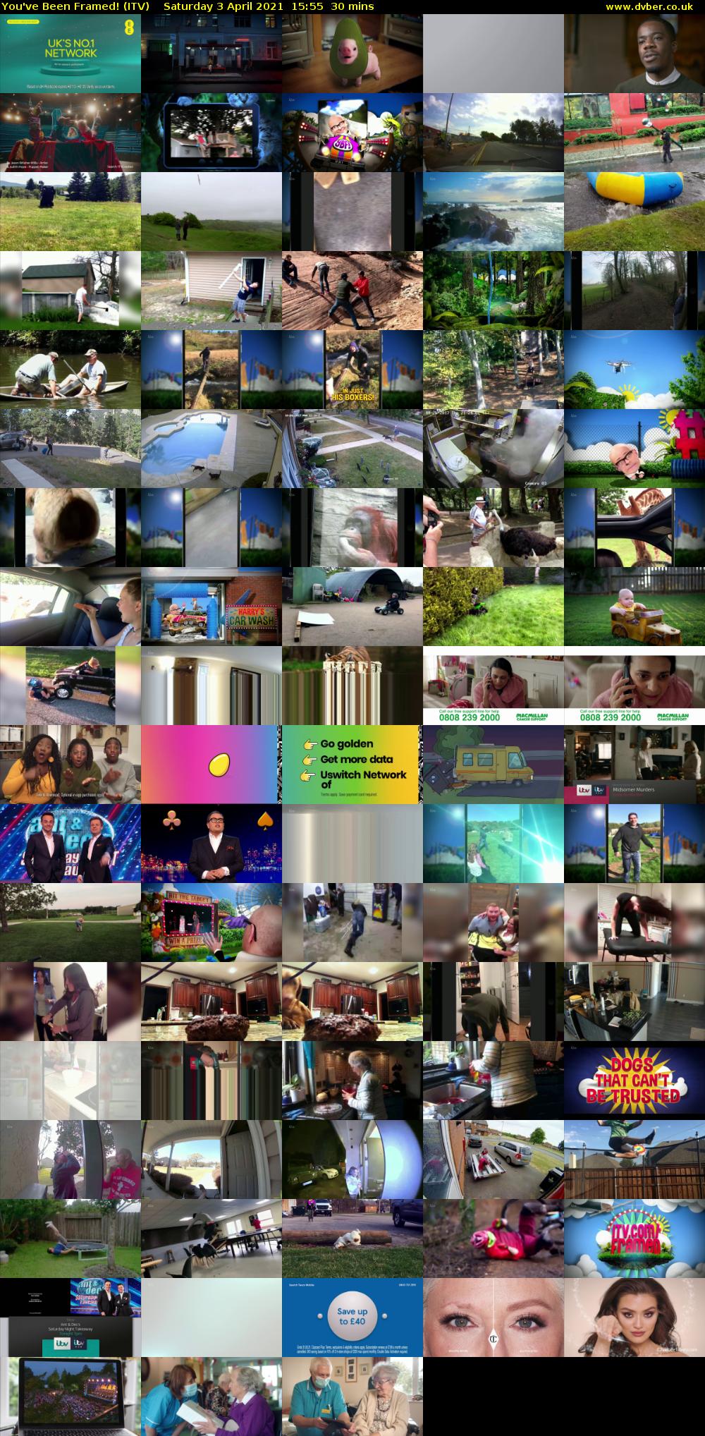 You've Been Framed! (ITV) Saturday 3 April 2021 15:55 - 16:25