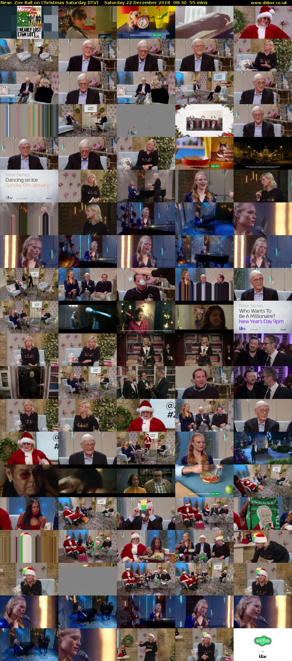 Zoe Ball on Christmas Saturday (ITV) Saturday 22 December 2018 08:30 - 09:25
