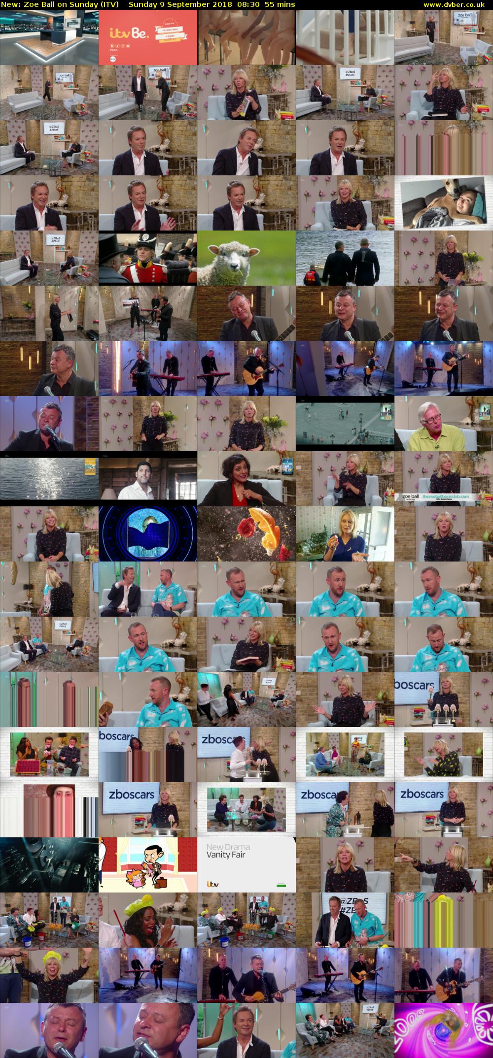Zoe Ball on Sunday (ITV) Sunday 9 September 2018 08:30 - 09:25