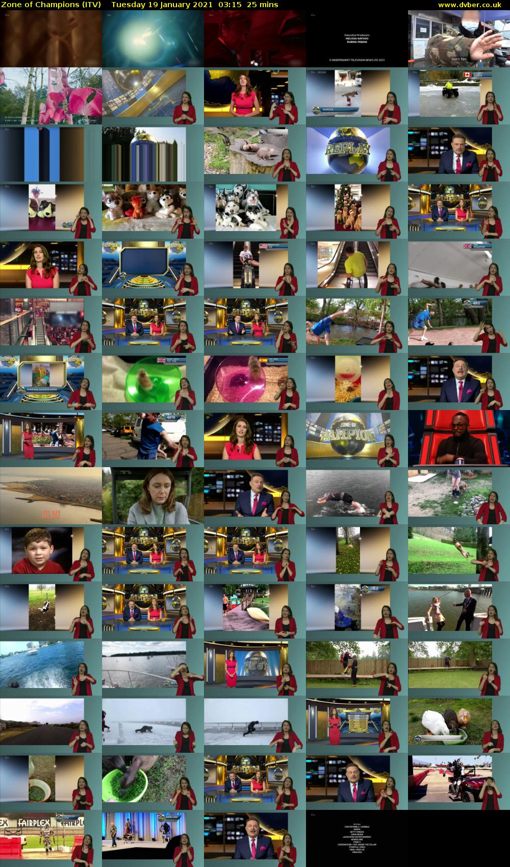 Zone of Champions (ITV) Tuesday 19 January 2021 03:15 - 03:40