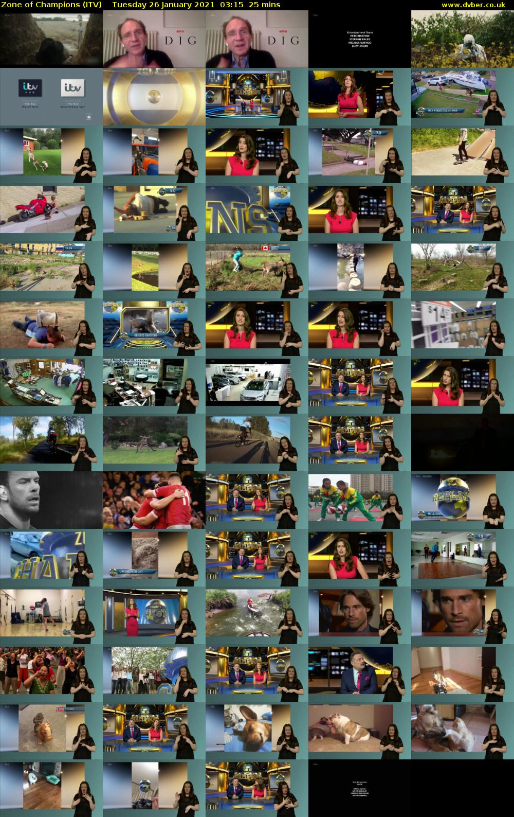 Zone of Champions (ITV) Tuesday 26 January 2021 03:15 - 03:40