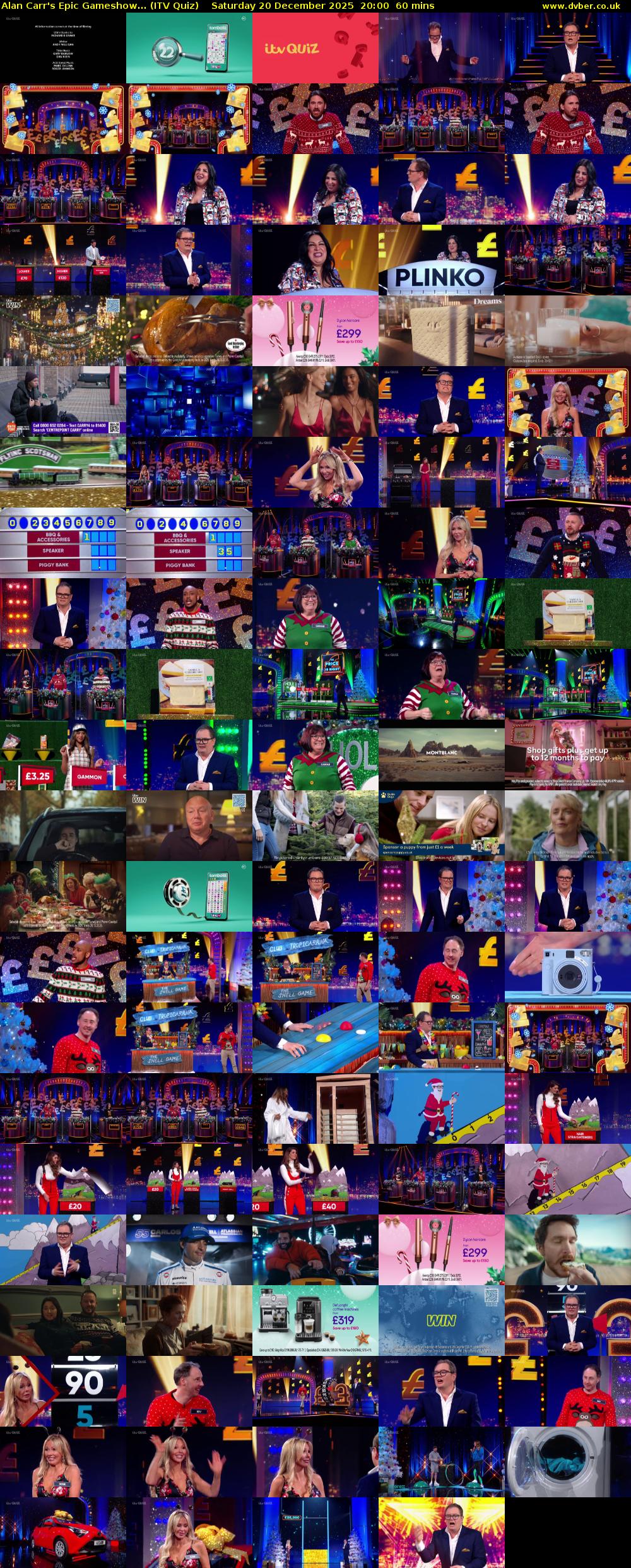 Alan Carr's Epic Gameshow... (ITV Quiz) Saturday 20 December 2025 20:00 - 21:00