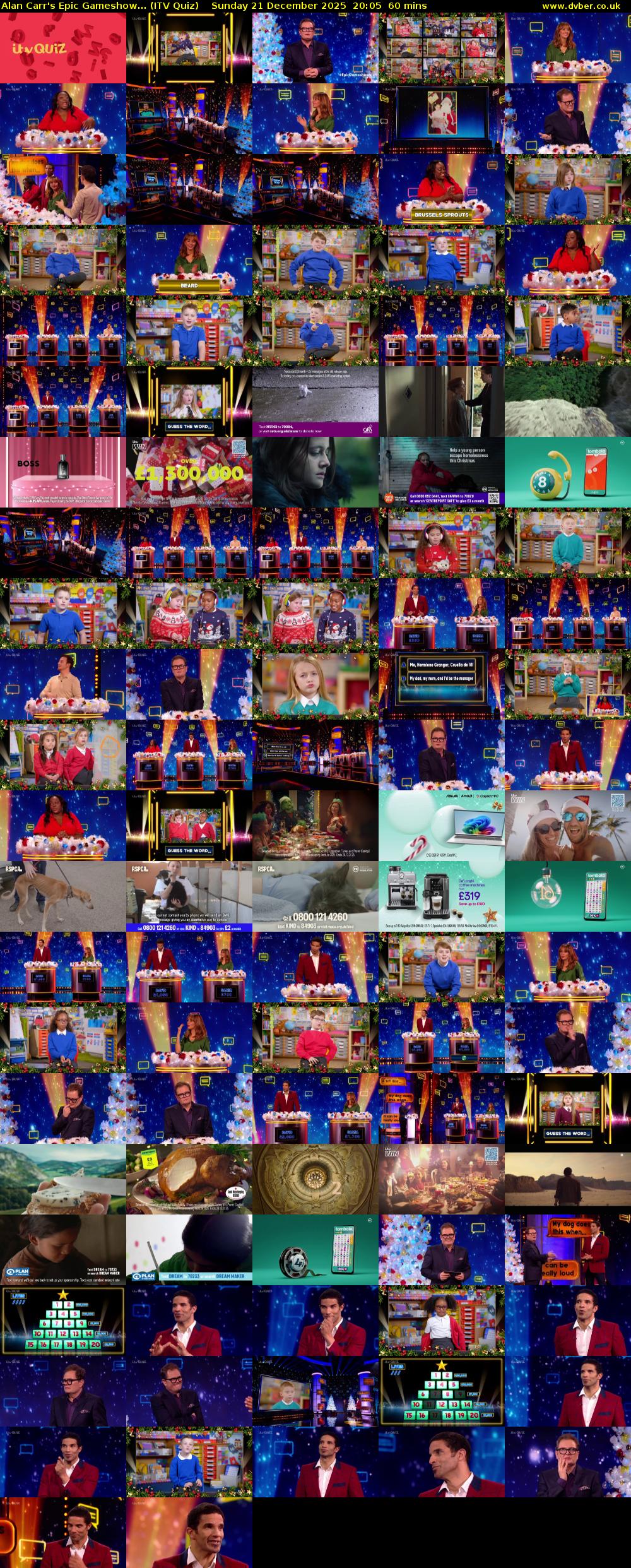 Alan Carr's Epic Gameshow... (ITV Quiz) Sunday 21 December 2025 20:05 - 21:05
