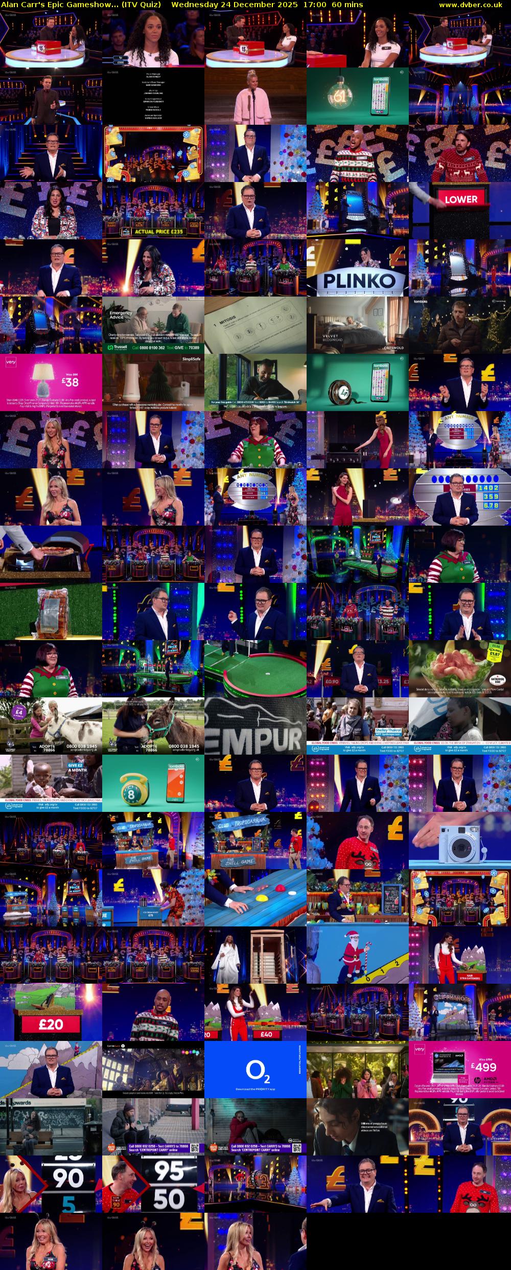 Alan Carr's Epic Gameshow... (ITV Quiz) Wednesday 24 December 2025 17:00 - 18:00