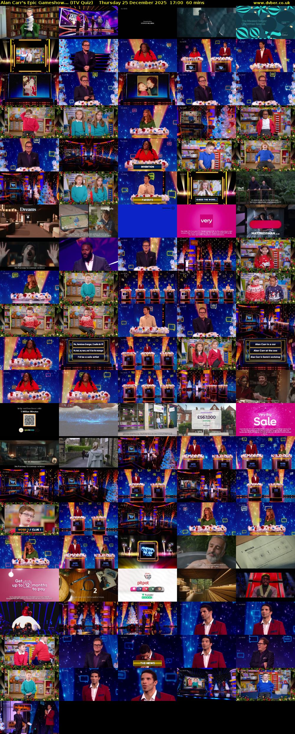 Alan Carr's Epic Gameshow... (ITV Quiz) Thursday 25 December 2025 17:00 - 18:00