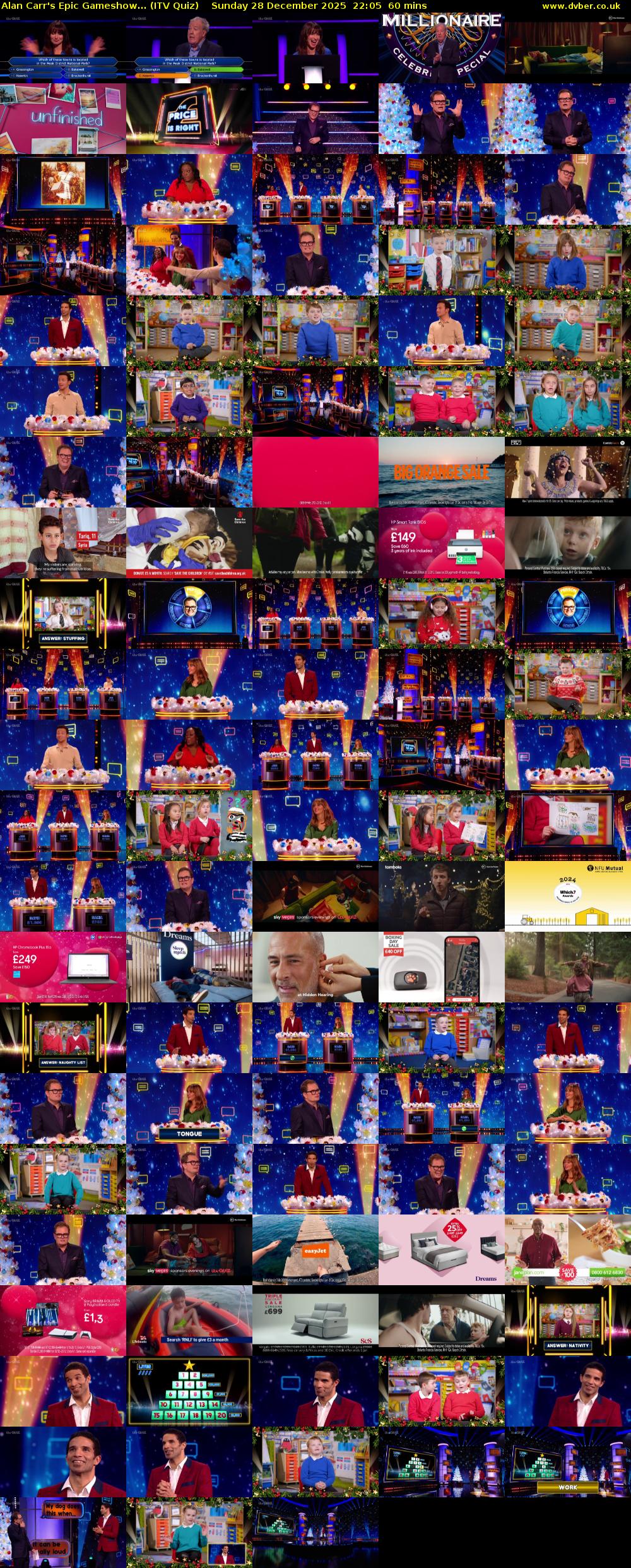 Alan Carr's Epic Gameshow... (ITV Quiz) Sunday 28 December 2025 22:05 - 23:05