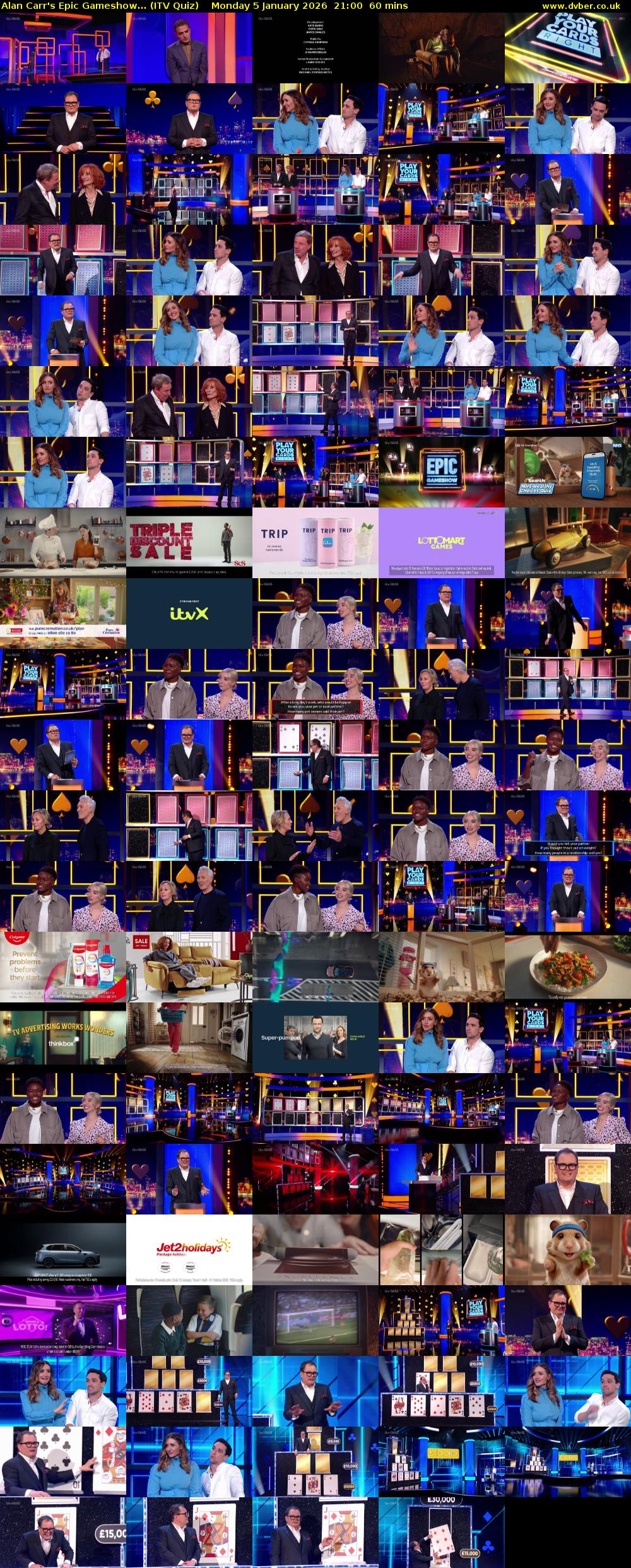 Alan Carr's Epic Gameshow... (ITV Quiz) Monday 5 January 2026 21:00 - 22:00