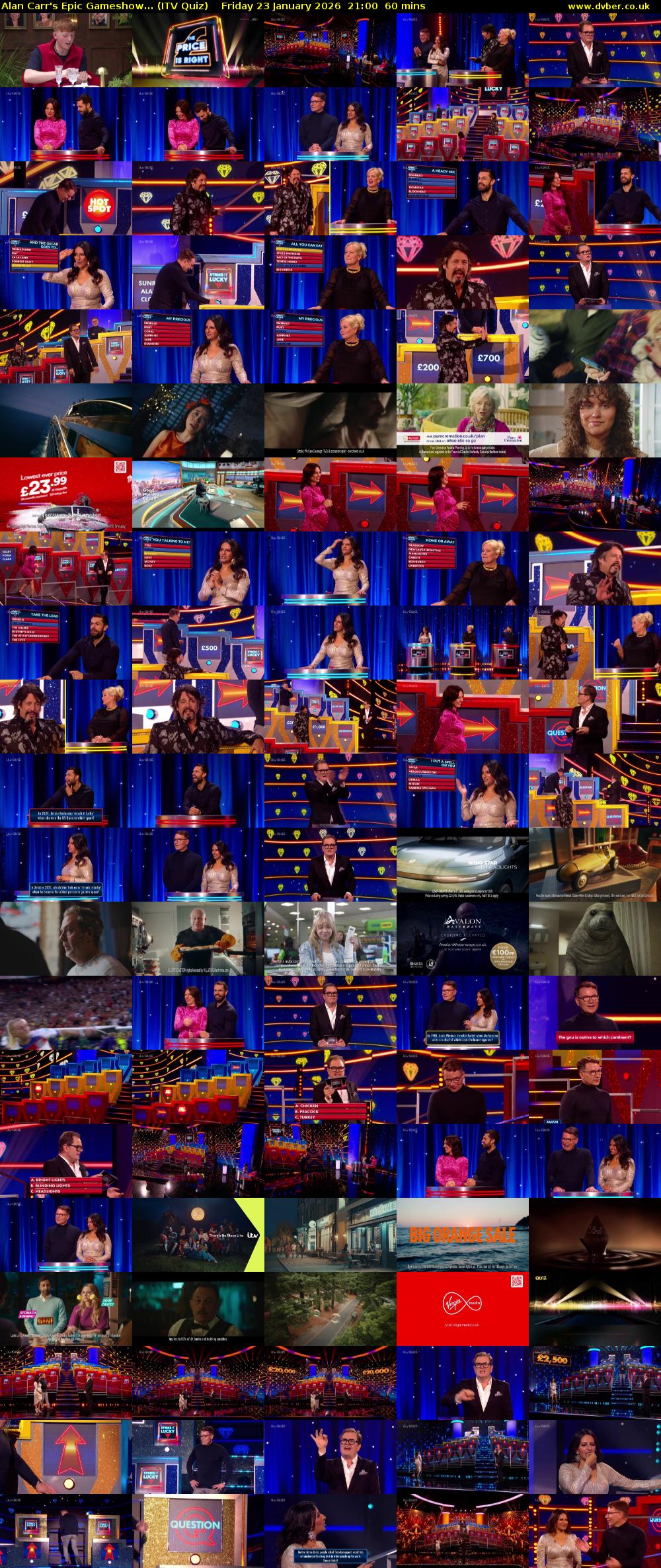 Alan Carr's Epic Gameshow... (ITV Quiz) Friday 23 January 2026 21:00 - 22:00
