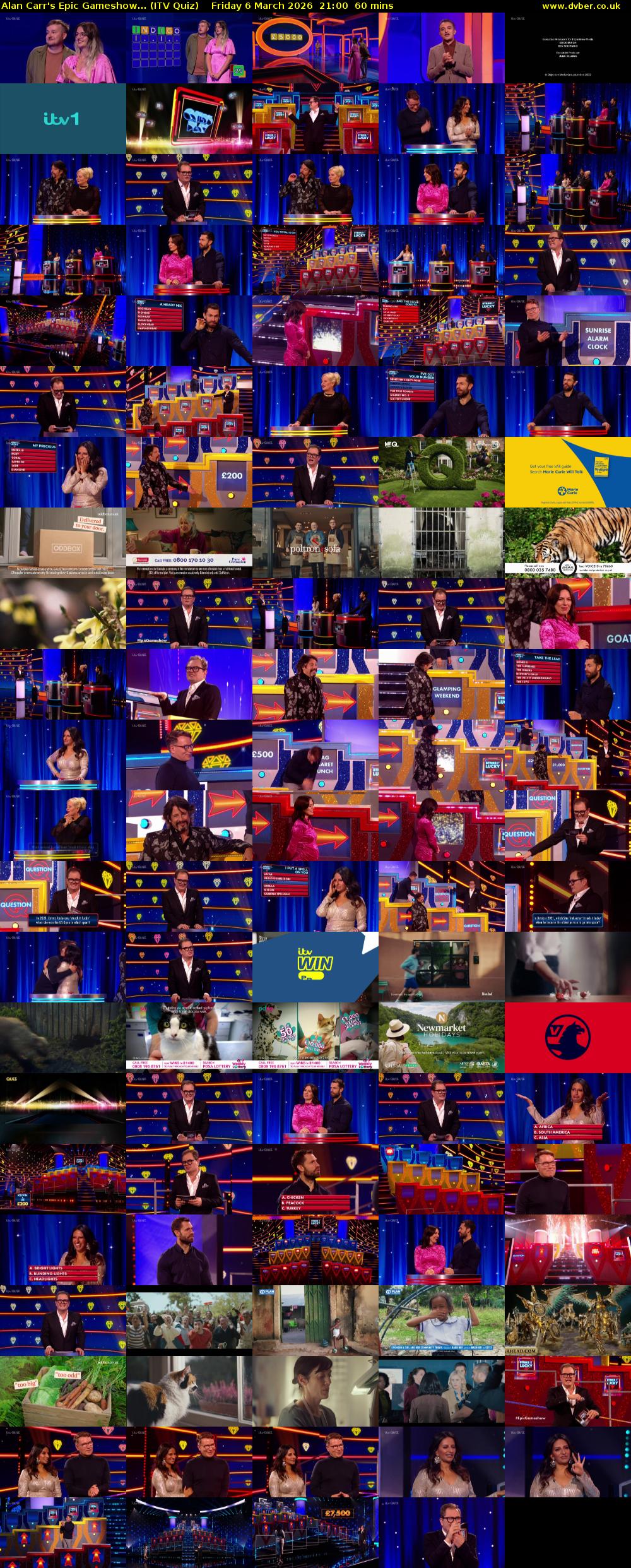 Alan Carr's Epic Gameshow... (ITV Quiz) Friday 6 March 2026 21:00 - 22:00