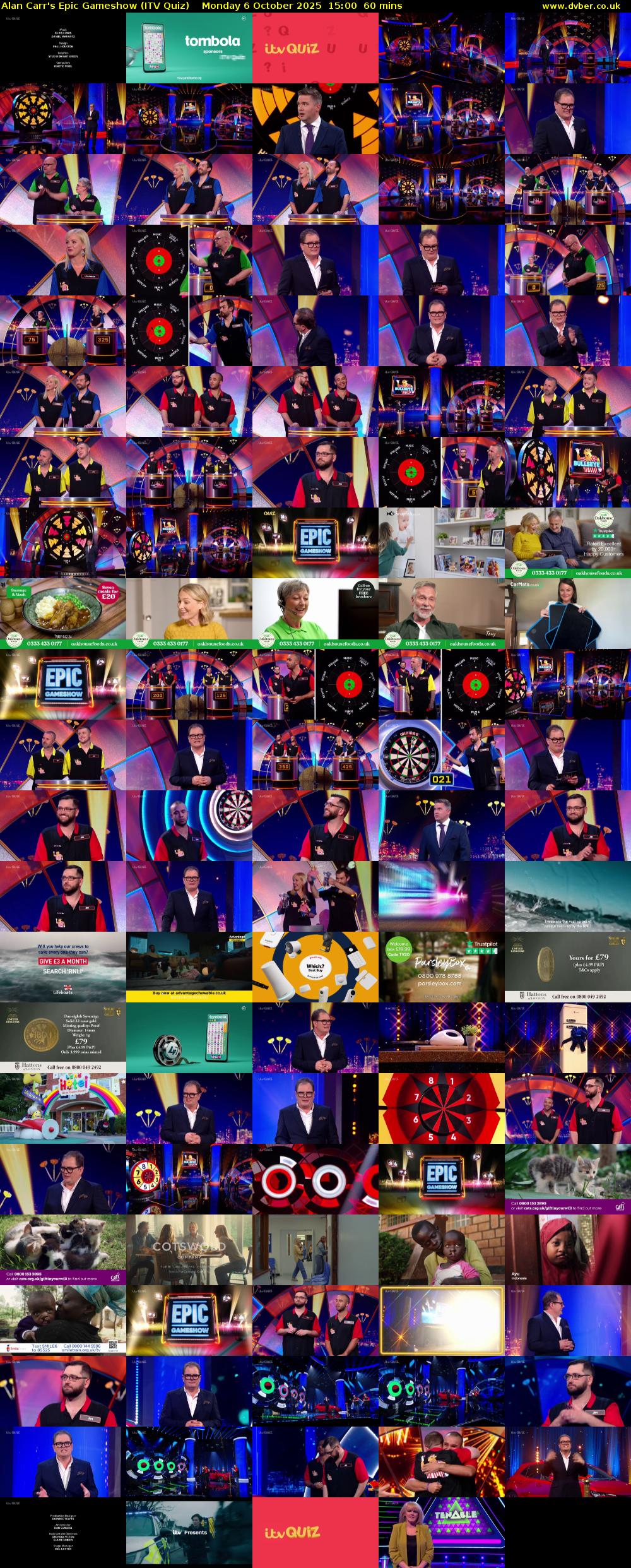 Alan Carr's Epic Gameshow (ITV Quiz) Monday 6 October 2025 15:00 - 16:00