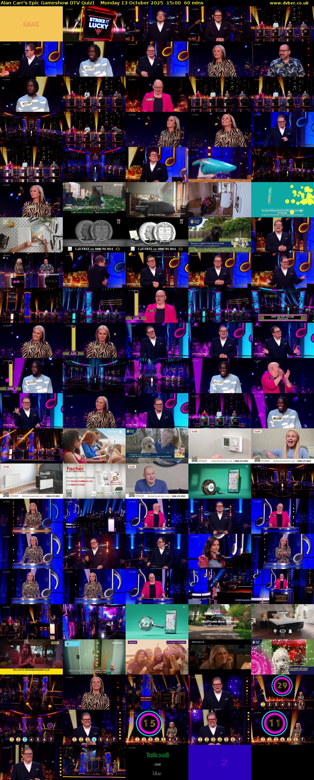 Alan Carr's Epic Gameshow (ITV Quiz) Monday 13 October 2025 15:00 - 16:00