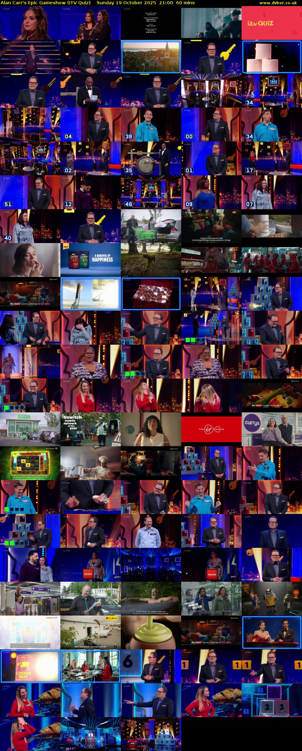 Alan Carr's Epic Gameshow (ITV Quiz) Sunday 19 October 2025 21:00 - 22:00