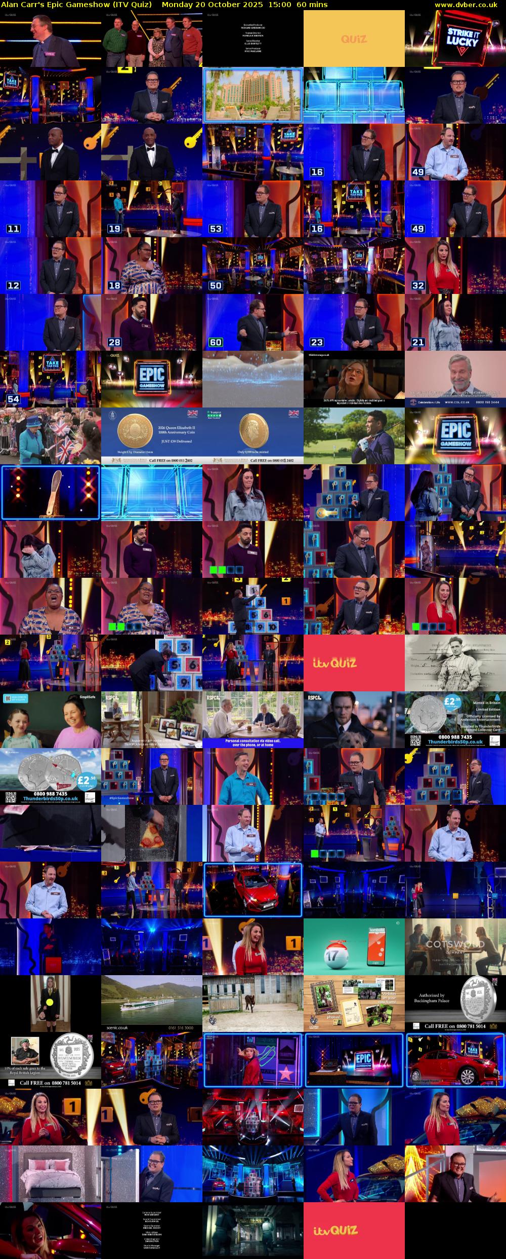 Alan Carr's Epic Gameshow (ITV Quiz) Monday 20 October 2025 15:00 - 16:00