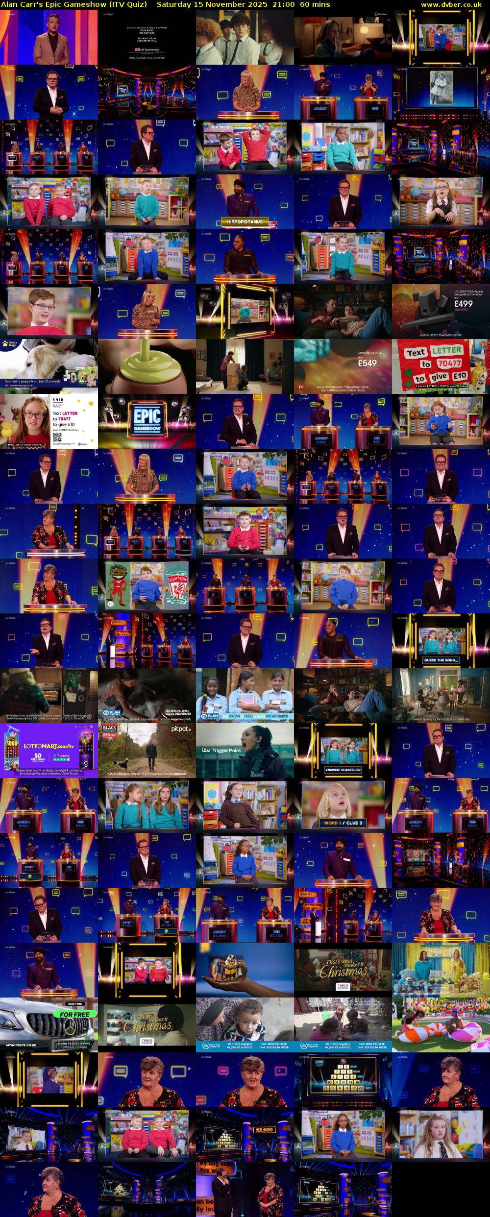 Alan Carr's Epic Gameshow (ITV Quiz) Saturday 15 November 2025 21:00 - 22:00