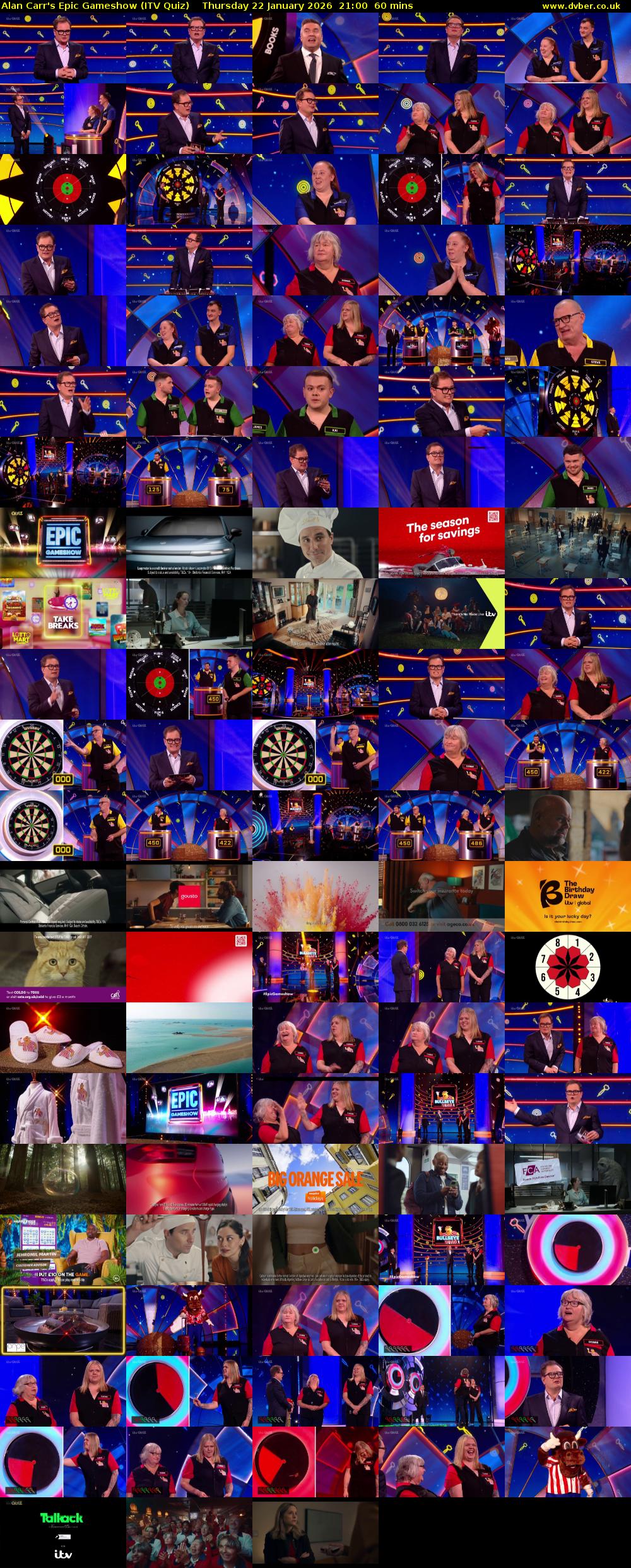 Alan Carr's Epic Gameshow (ITV Quiz) Thursday 22 January 2026 21:00 - 22:00