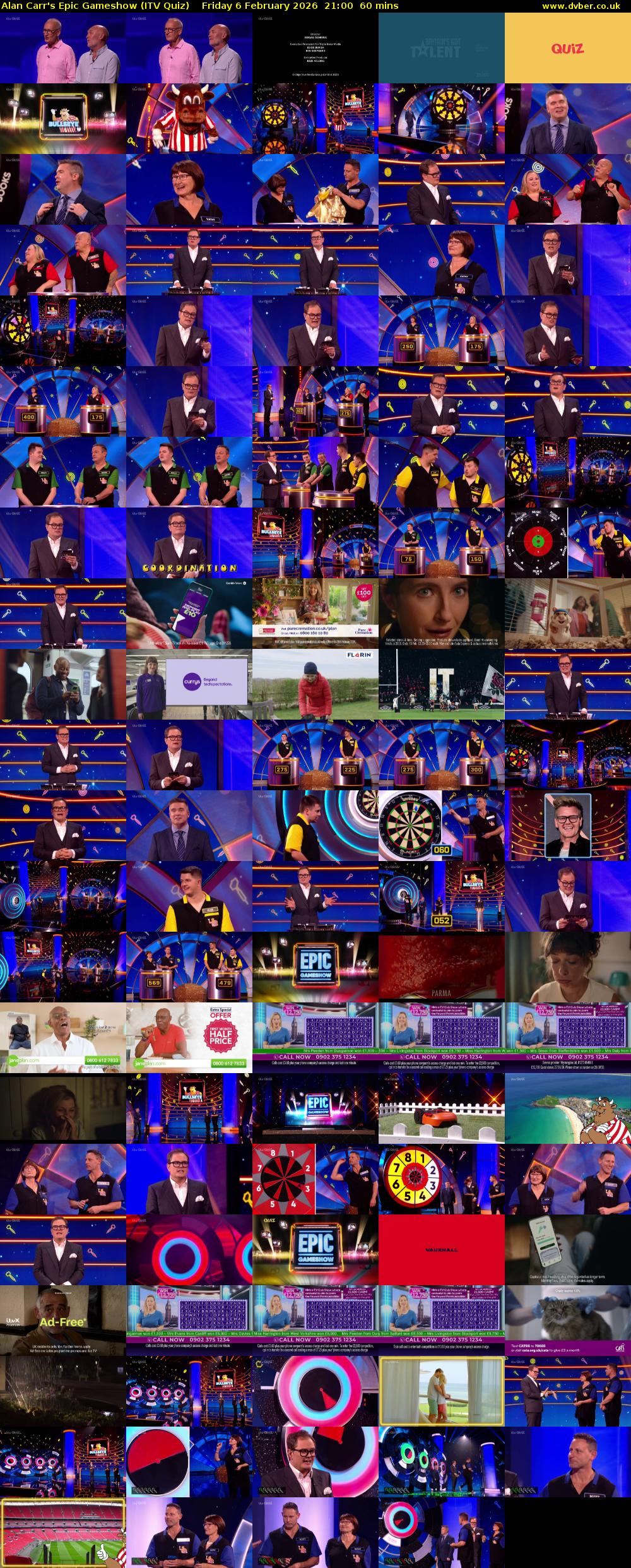 Alan Carr's Epic Gameshow (ITV Quiz) Friday 6 February 2026 21:00 - 22:00