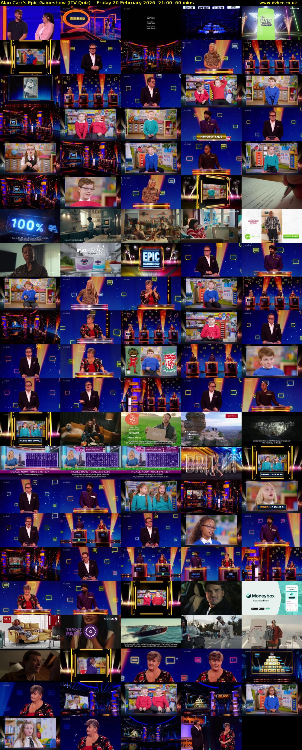 Alan Carr's Epic Gameshow (ITV Quiz) Friday 20 February 2026 21:00 - 22:00