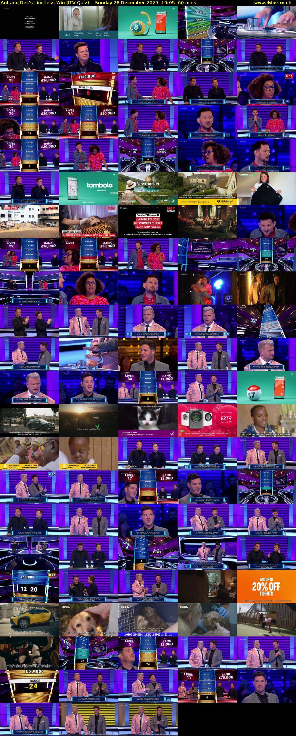 Ant and Dec's Limitless Win (ITV Quiz) Sunday 28 December 2025 19:05 - 20:05