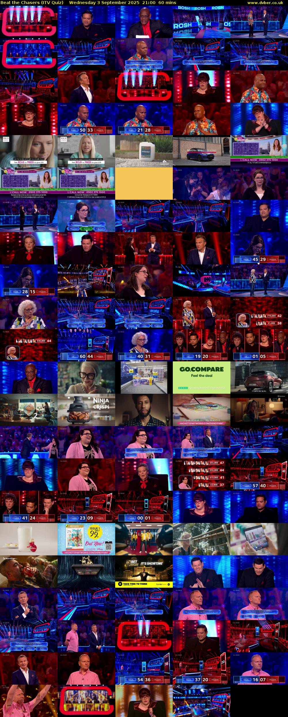 Beat the Chasers (ITV Quiz) Wednesday 3 September 2025 21:00 - 22:00
