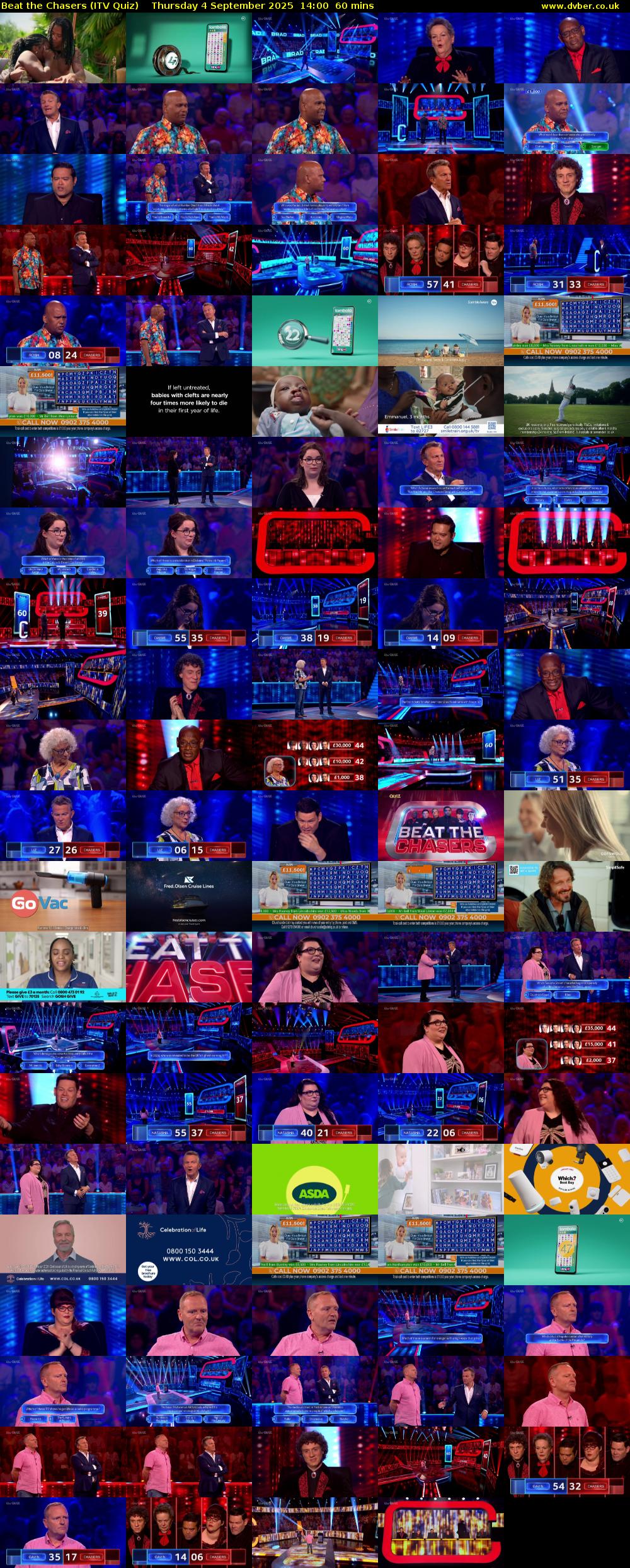 Beat the Chasers (ITV Quiz) Thursday 4 September 2025 14:00 - 15:00
