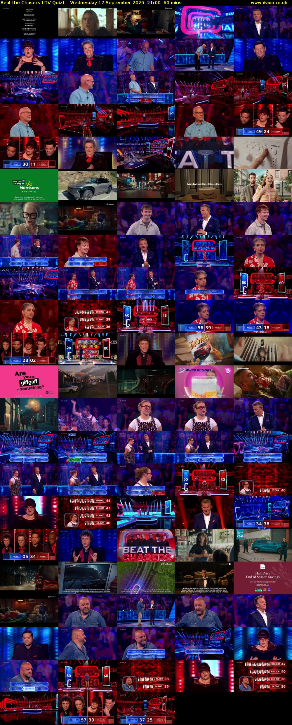 Beat the Chasers (ITV Quiz) Wednesday 17 September 2025 21:00 - 22:00