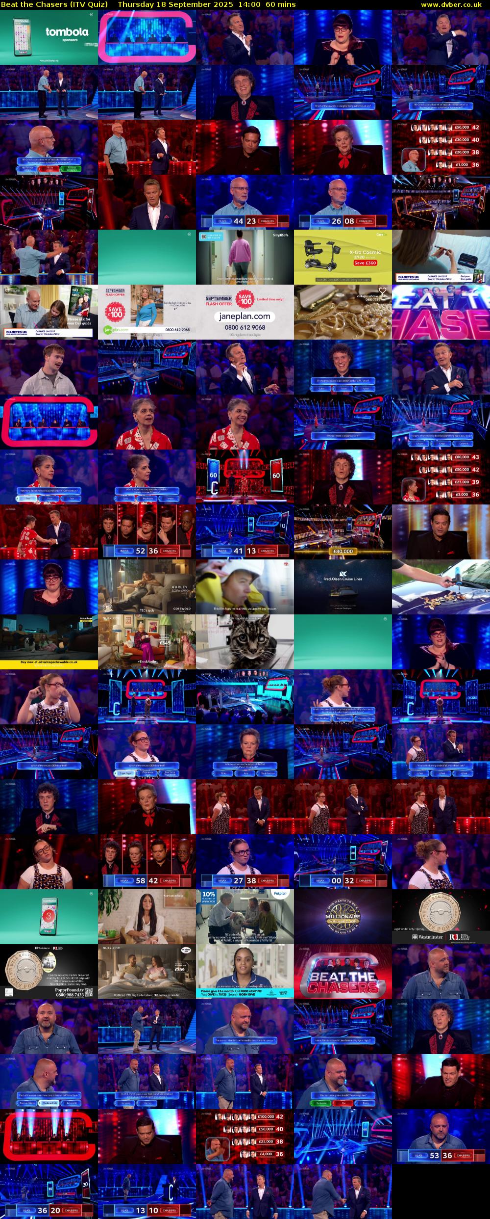 Beat the Chasers (ITV Quiz) Thursday 18 September 2025 14:00 - 15:00
