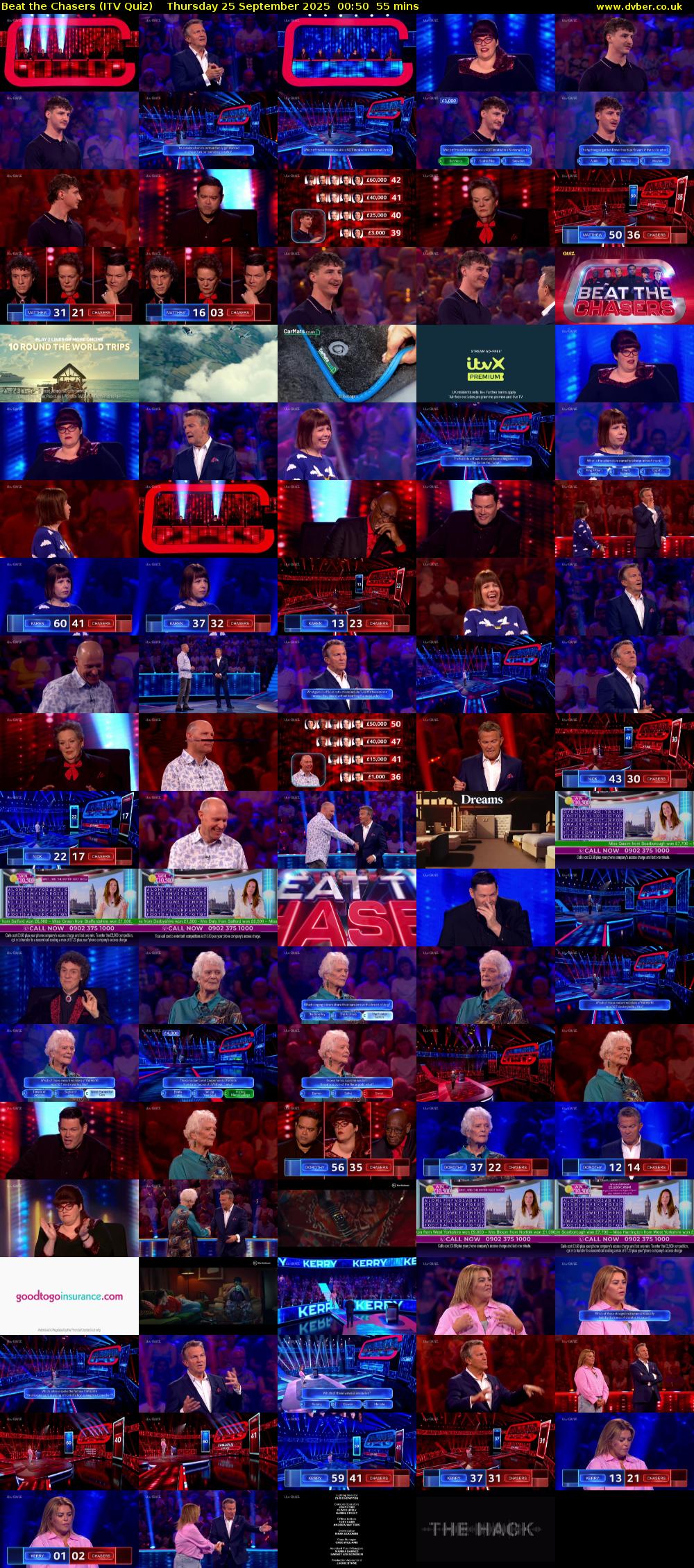 Beat the Chasers (ITV Quiz) Thursday 25 September 2025 00:50 - 01:45