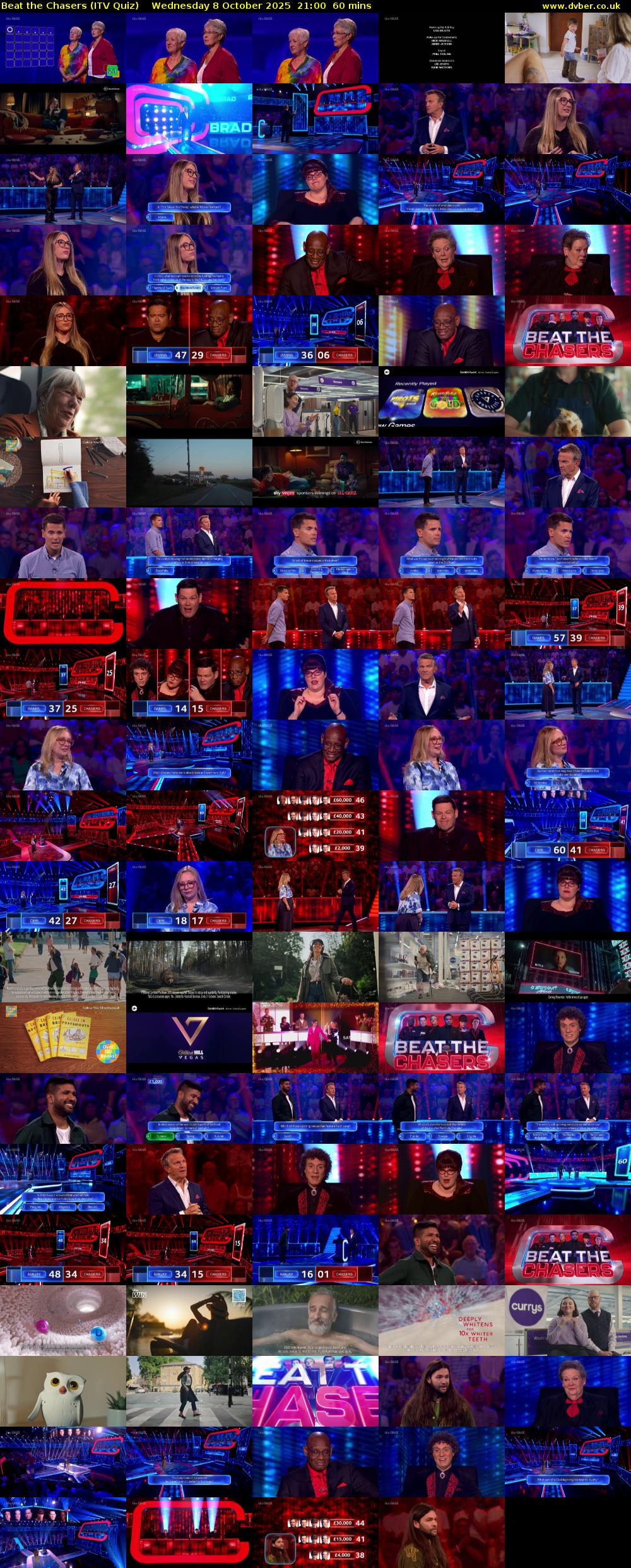 Beat the Chasers (ITV Quiz) Wednesday 8 October 2025 21:00 - 22:00