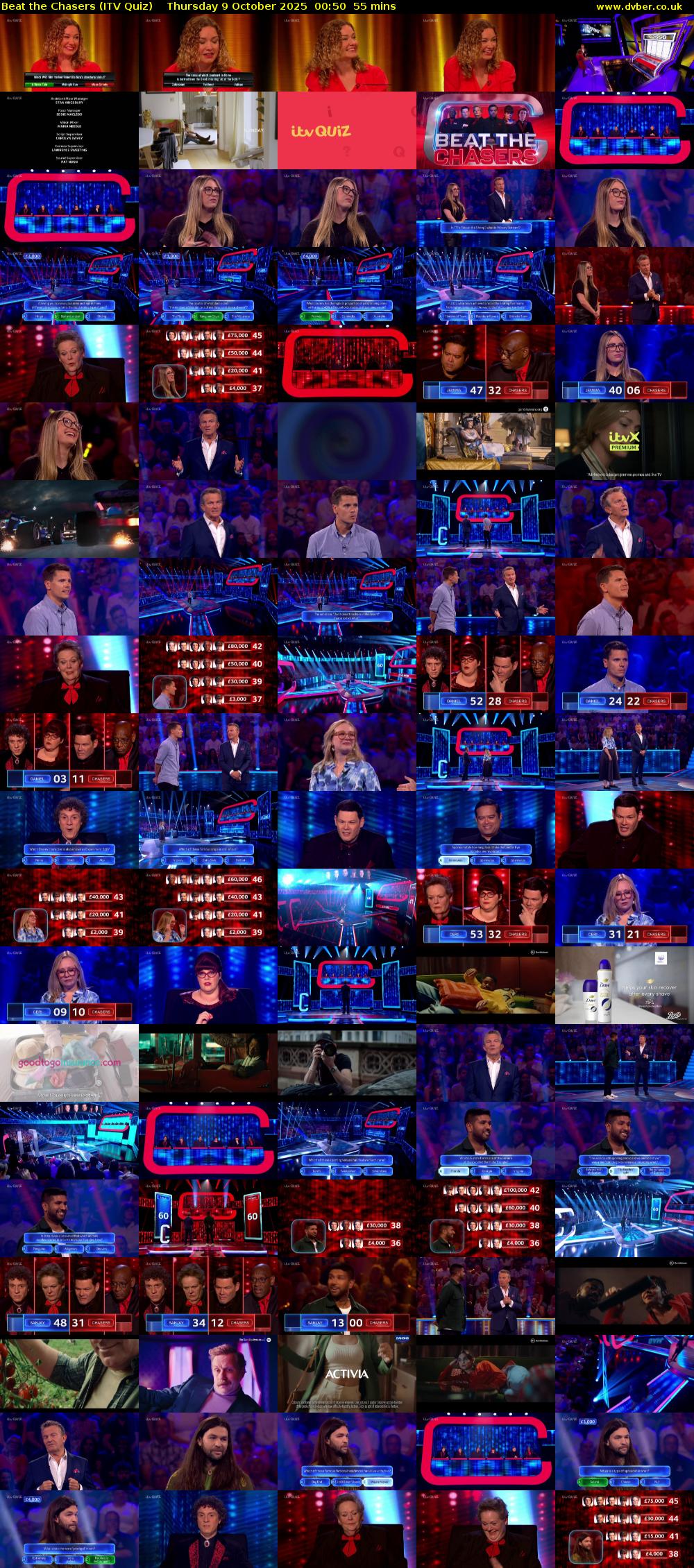 Beat the Chasers (ITV Quiz) Thursday 9 October 2025 00:50 - 01:45