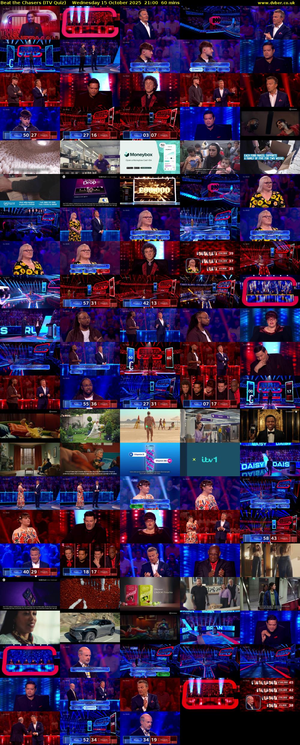 Beat the Chasers (ITV Quiz) Wednesday 15 October 2025 21:00 - 22:00