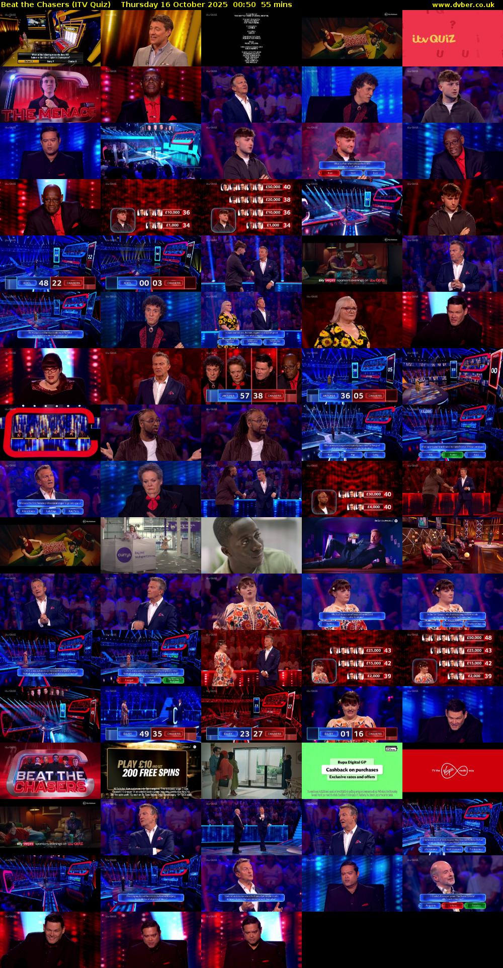 Beat the Chasers (ITV Quiz) Thursday 16 October 2025 00:50 - 01:45