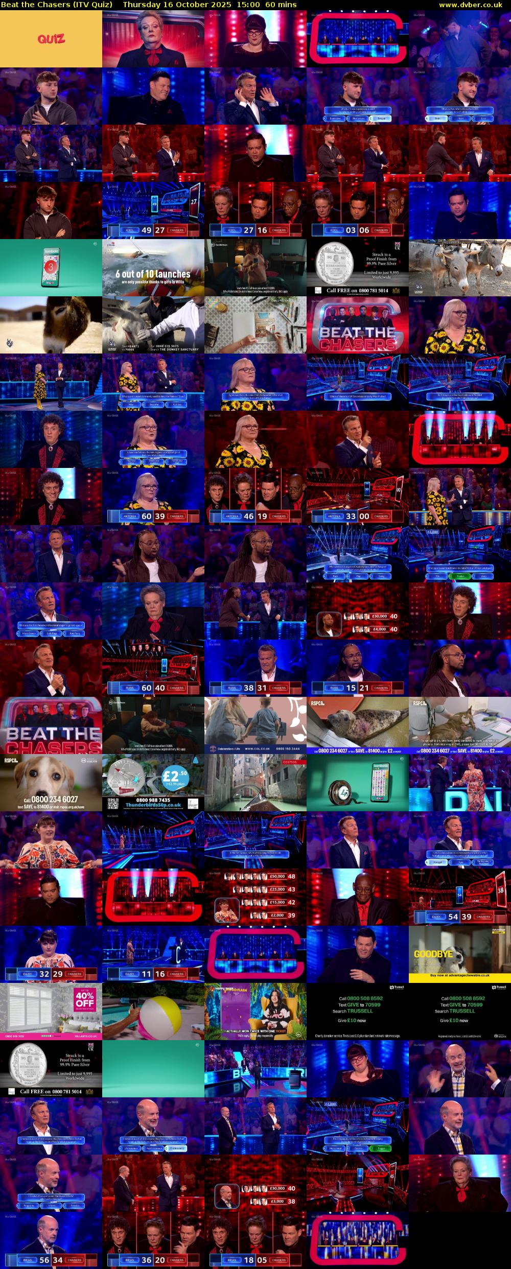 Beat the Chasers (ITV Quiz) Thursday 16 October 2025 15:00 - 16:00
