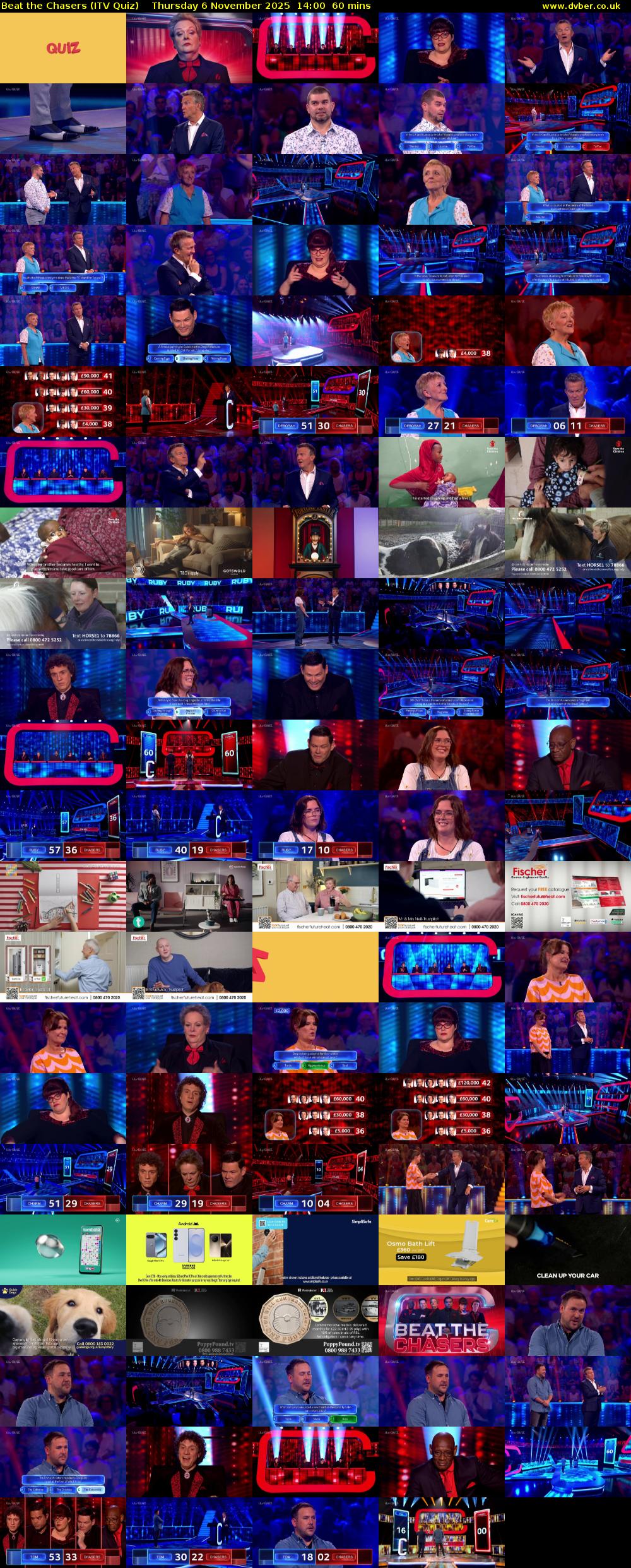 Beat the Chasers (ITV Quiz) Thursday 6 November 2025 14:00 - 15:00