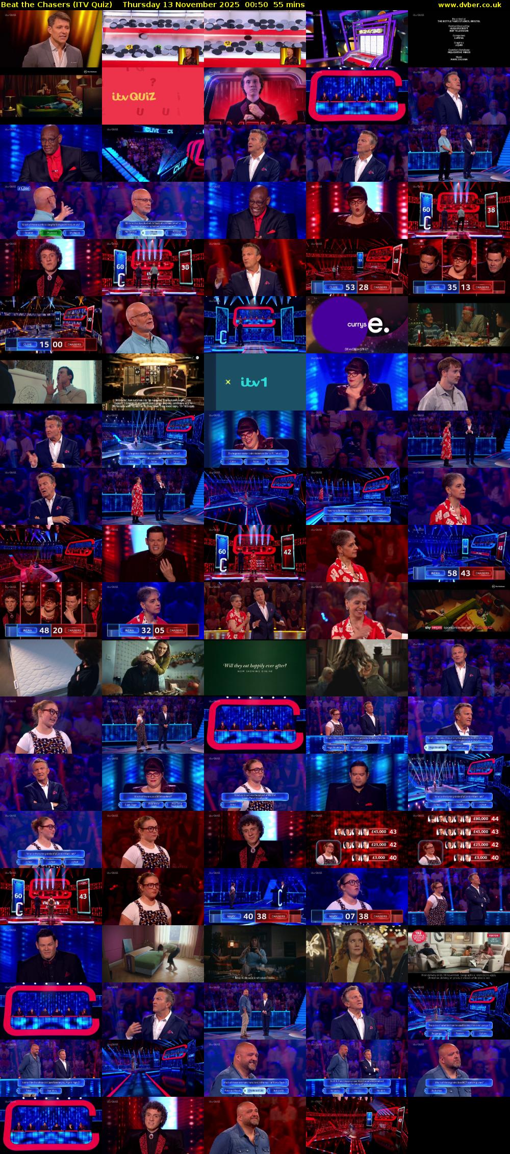 Beat the Chasers (ITV Quiz) Thursday 13 November 2025 00:50 - 01:45