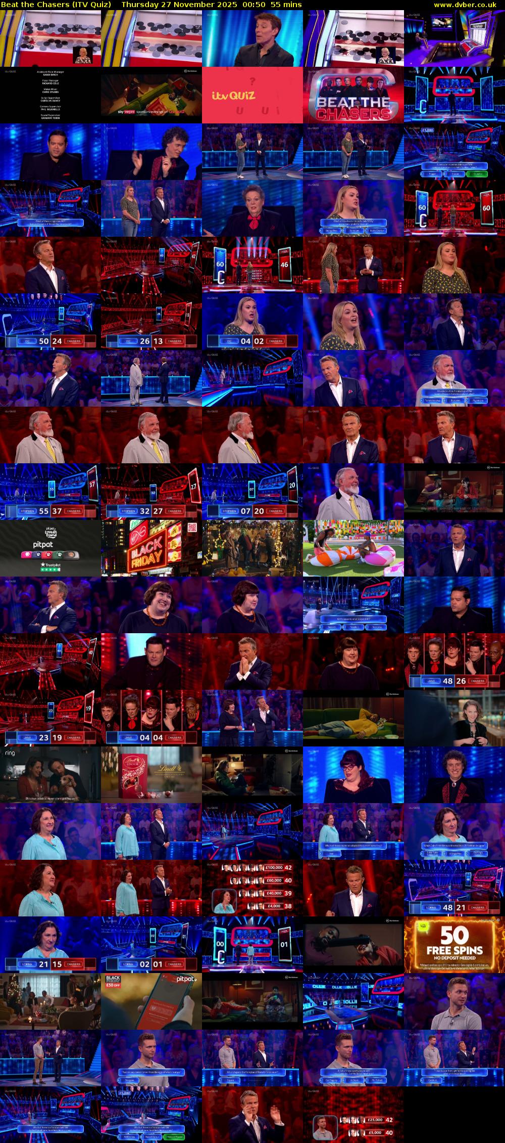 Beat the Chasers (ITV Quiz) Thursday 27 November 2025 00:50 - 01:45