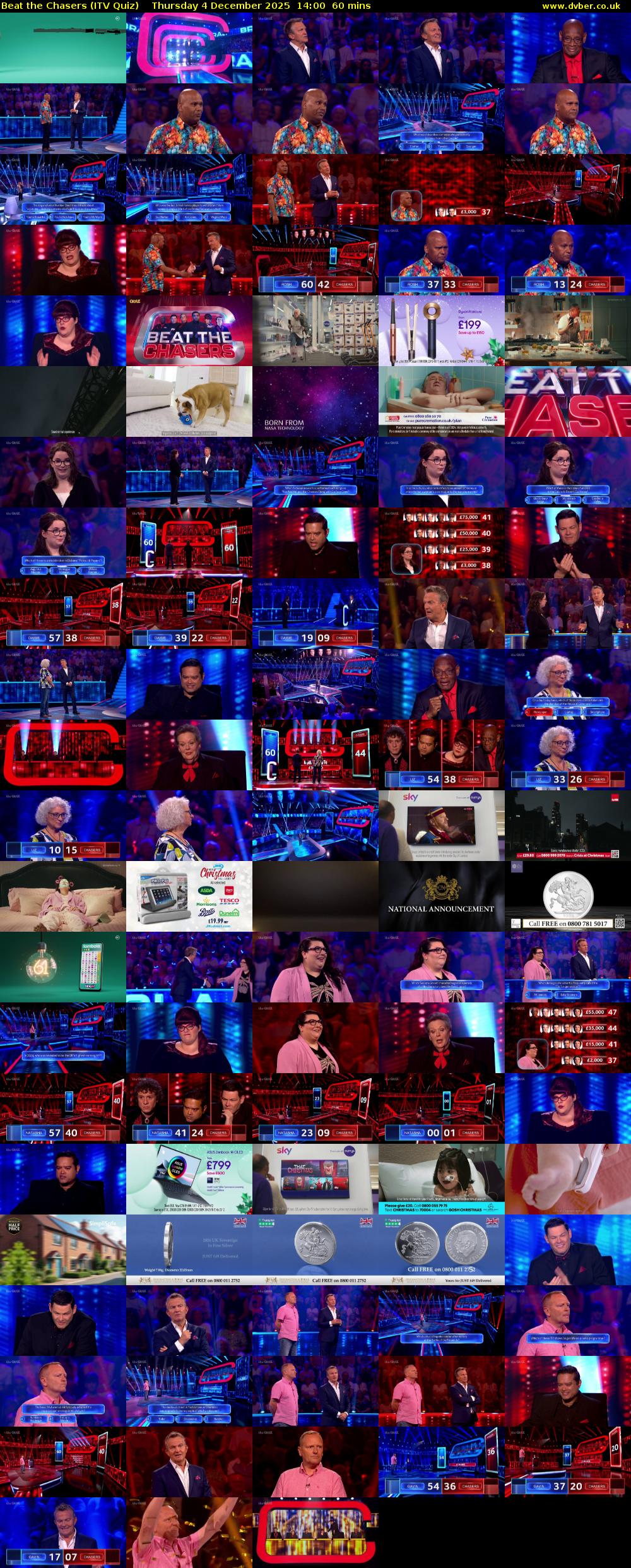 Beat the Chasers (ITV Quiz) Thursday 4 December 2025 14:00 - 15:00