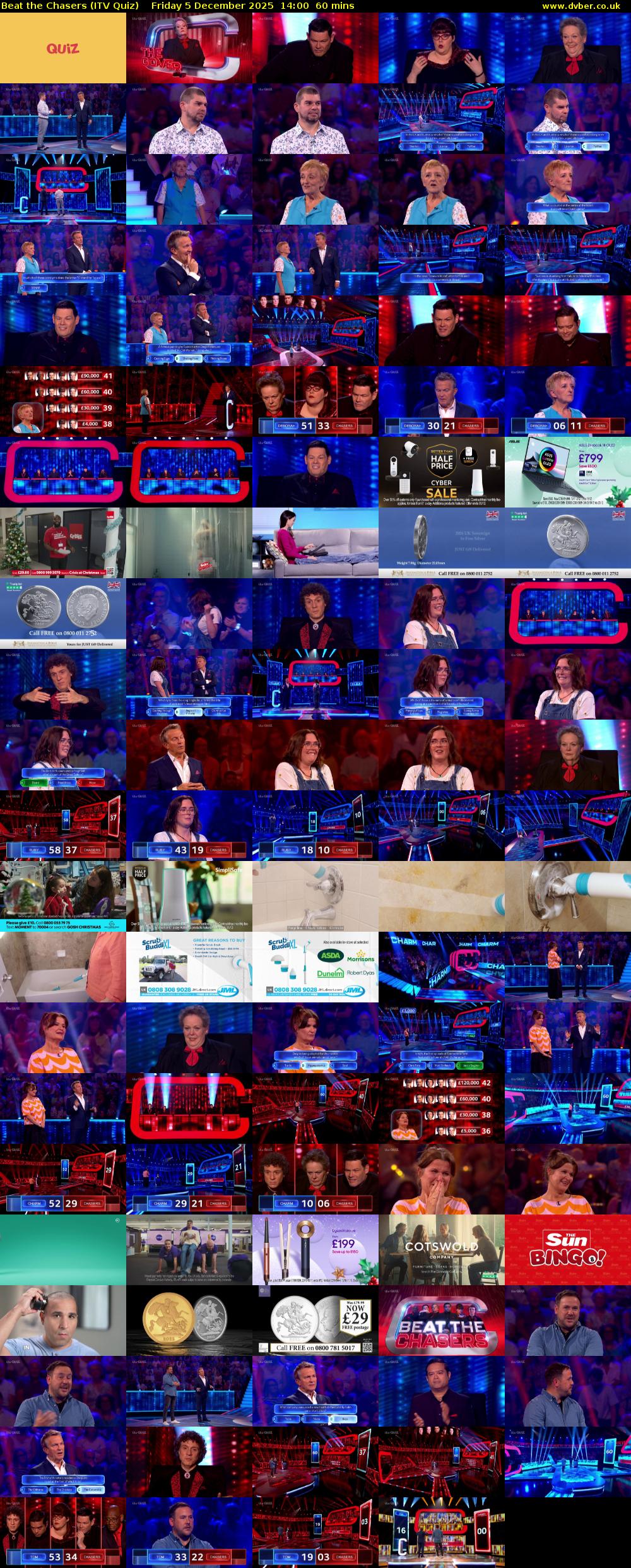 Beat the Chasers (ITV Quiz) Friday 5 December 2025 14:00 - 15:00