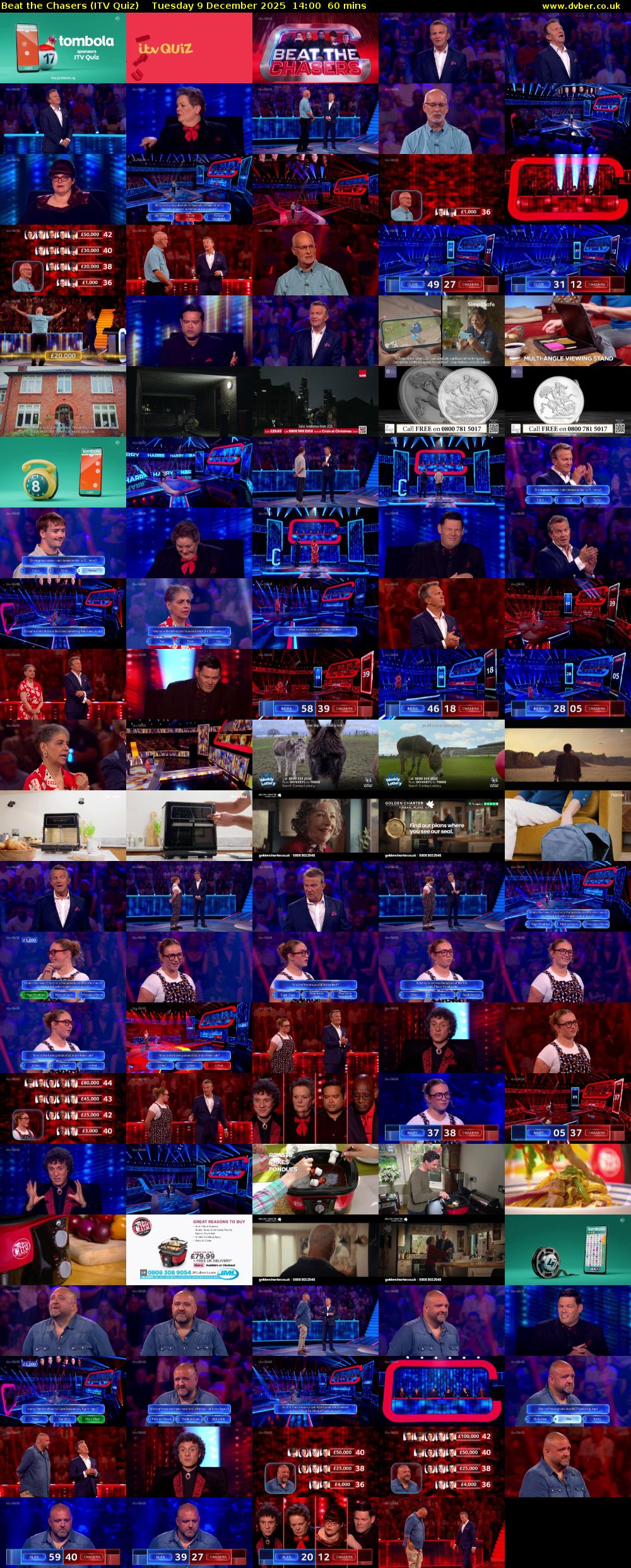 Beat the Chasers (ITV Quiz) Tuesday 9 December 2025 14:00 - 15:00
